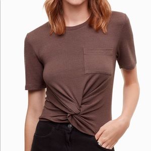 Aritzia Wilfred Free Subah Knotted Crop Top